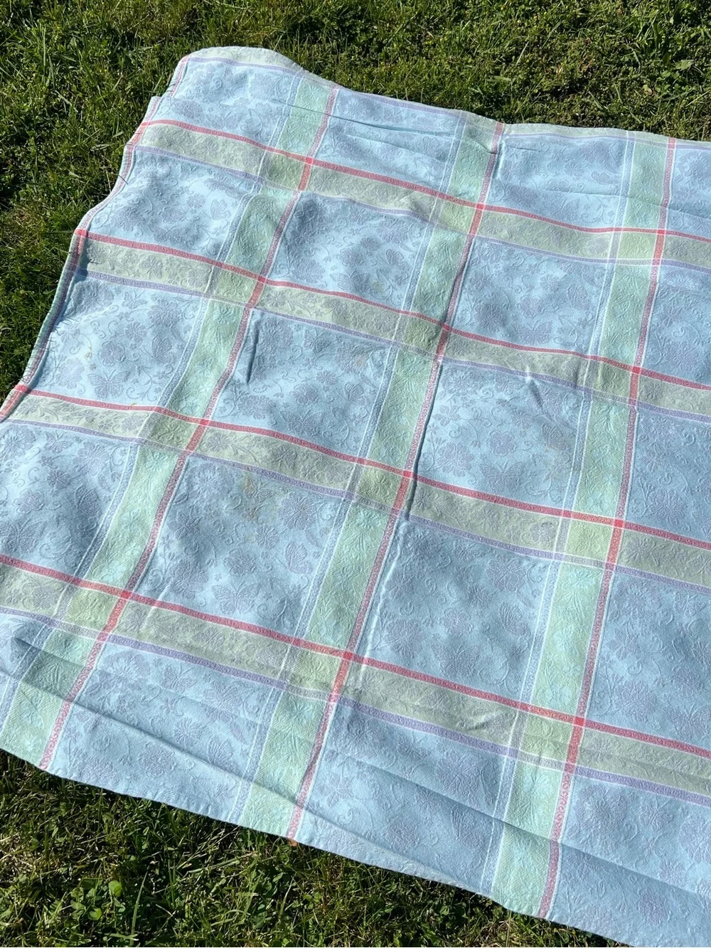 Pastel Cotton Butterfly Tablecloth 54 x 89”